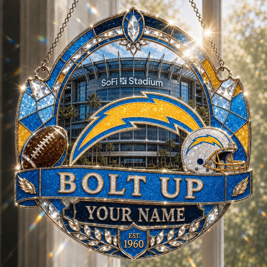 LAC x NFL Premium Suncatcher Luxury Personalized Gift For Fan