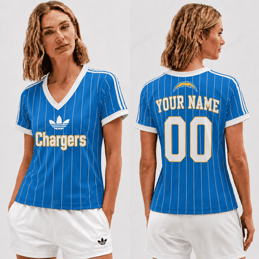 LAC x NFL Premium Women V-neck Shirt Personalized Gift For Fan