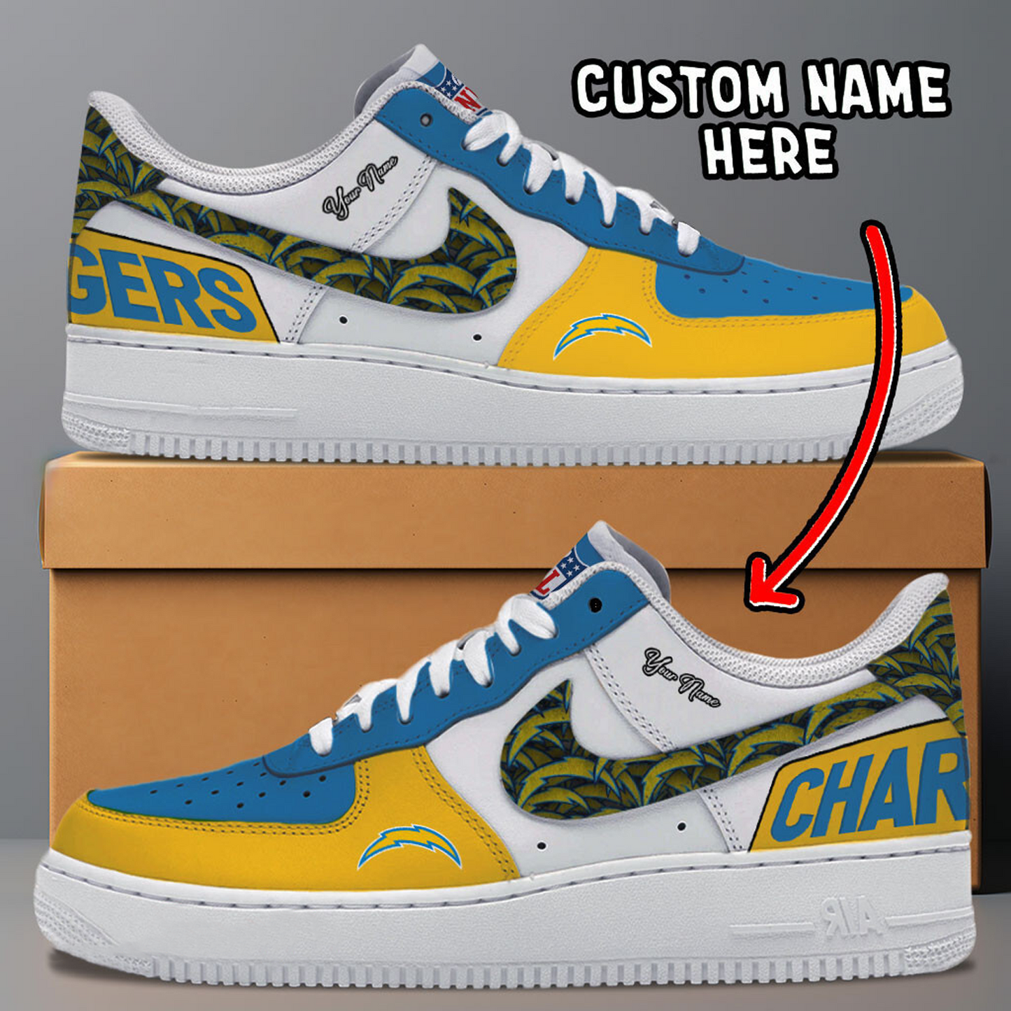 LAC x NFL Trending Air Force 1 Personalized DATND TANTD