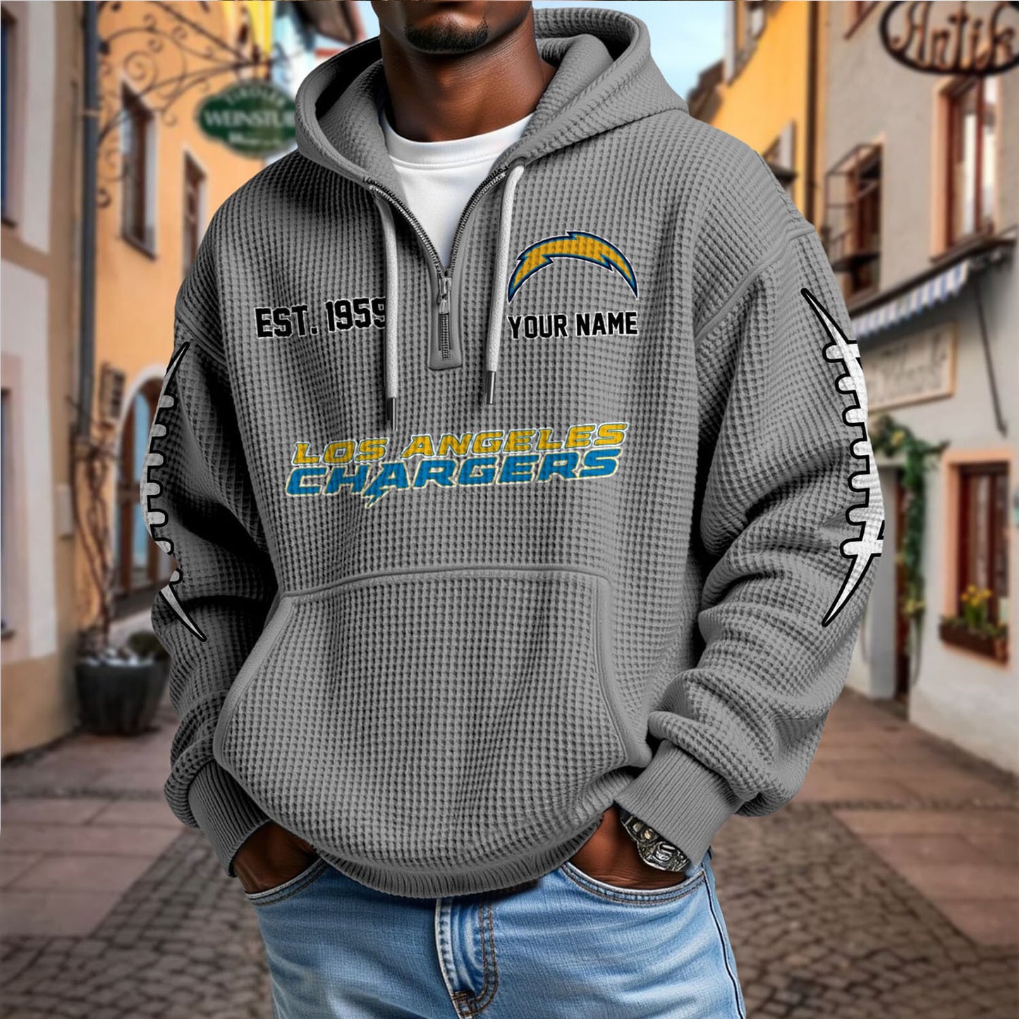 LAC x NFL Waffle Hoodie DatND DVT