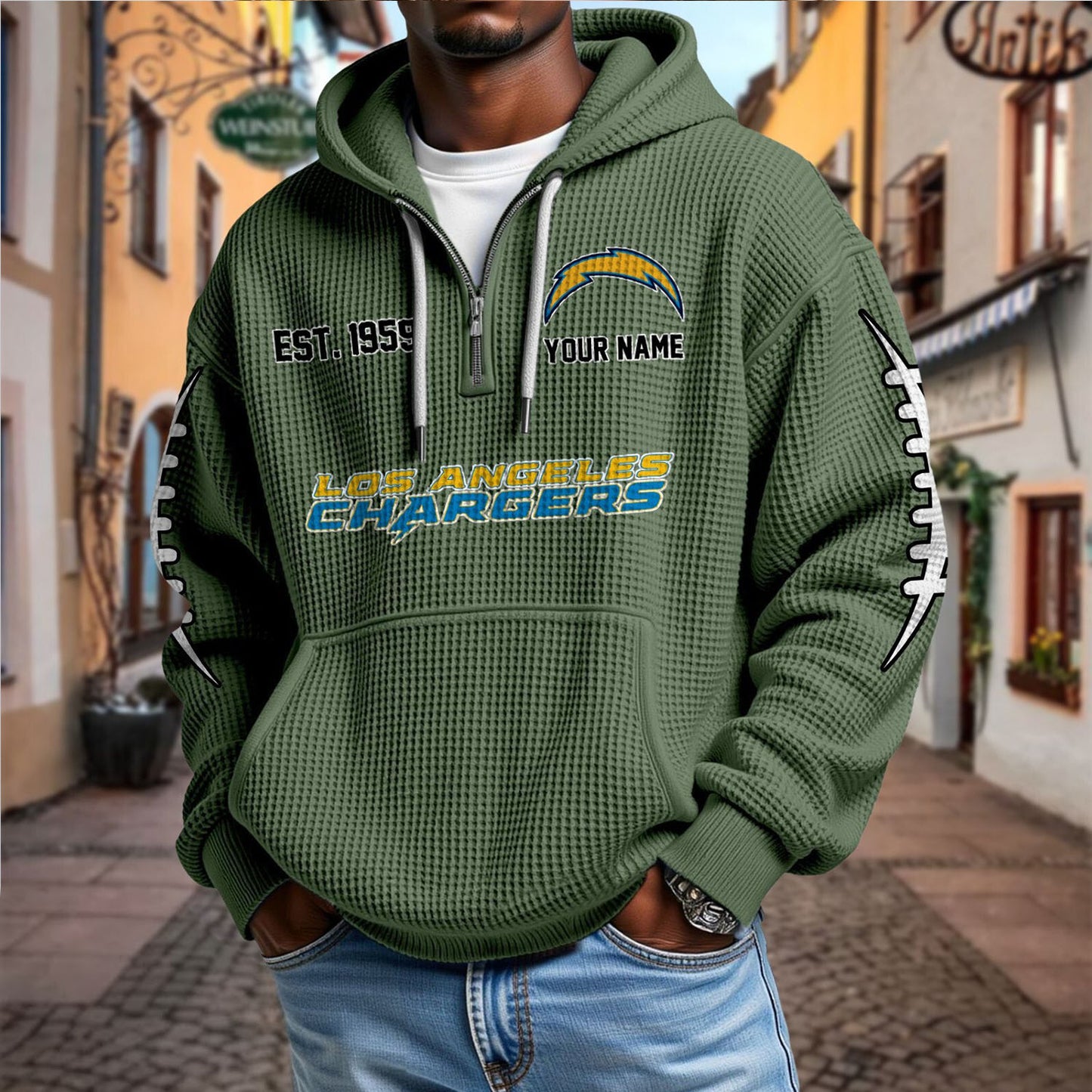 LAC x NFL Waffle Hoodie DatND DVT