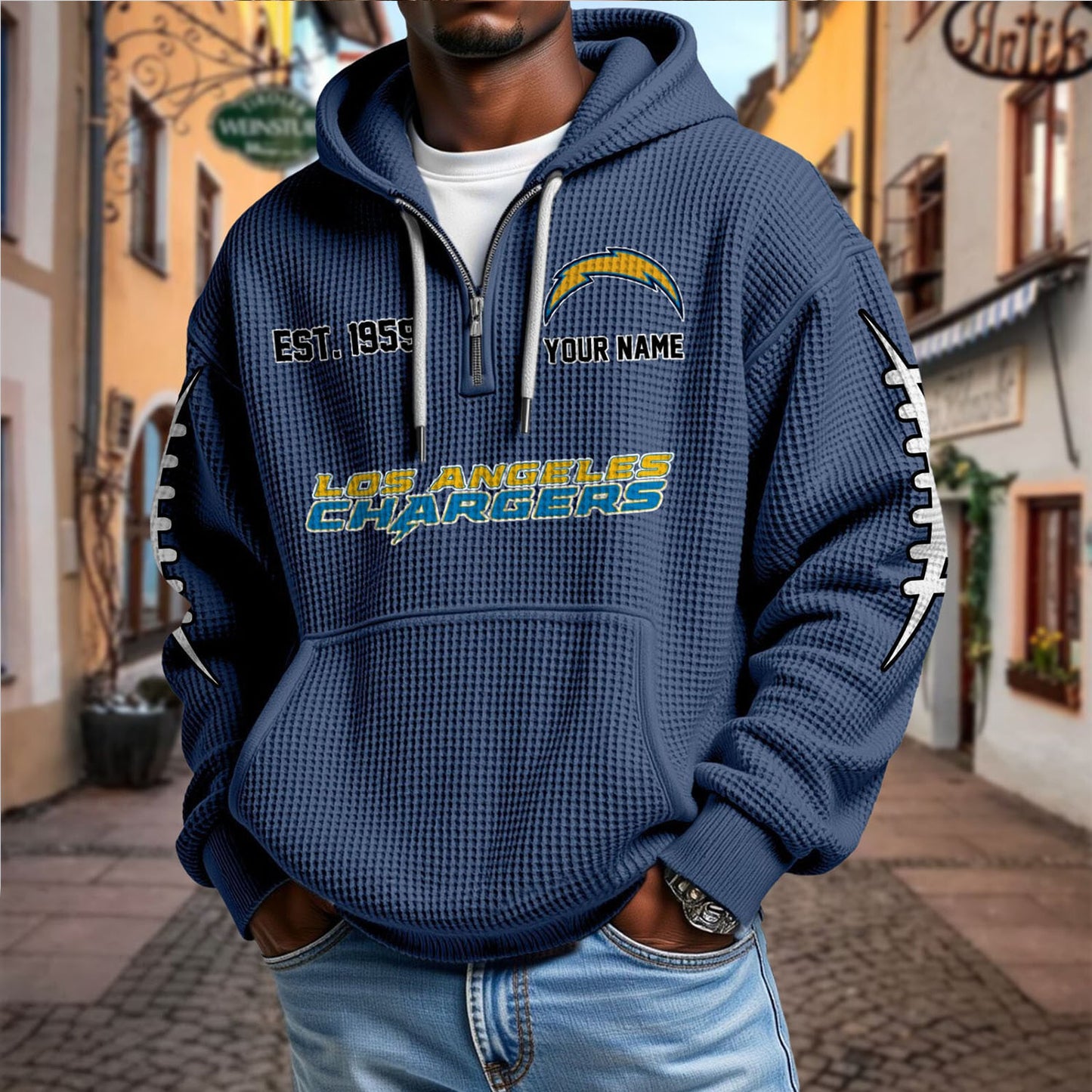 LAC x NFL Waffle Hoodie DatND DVT