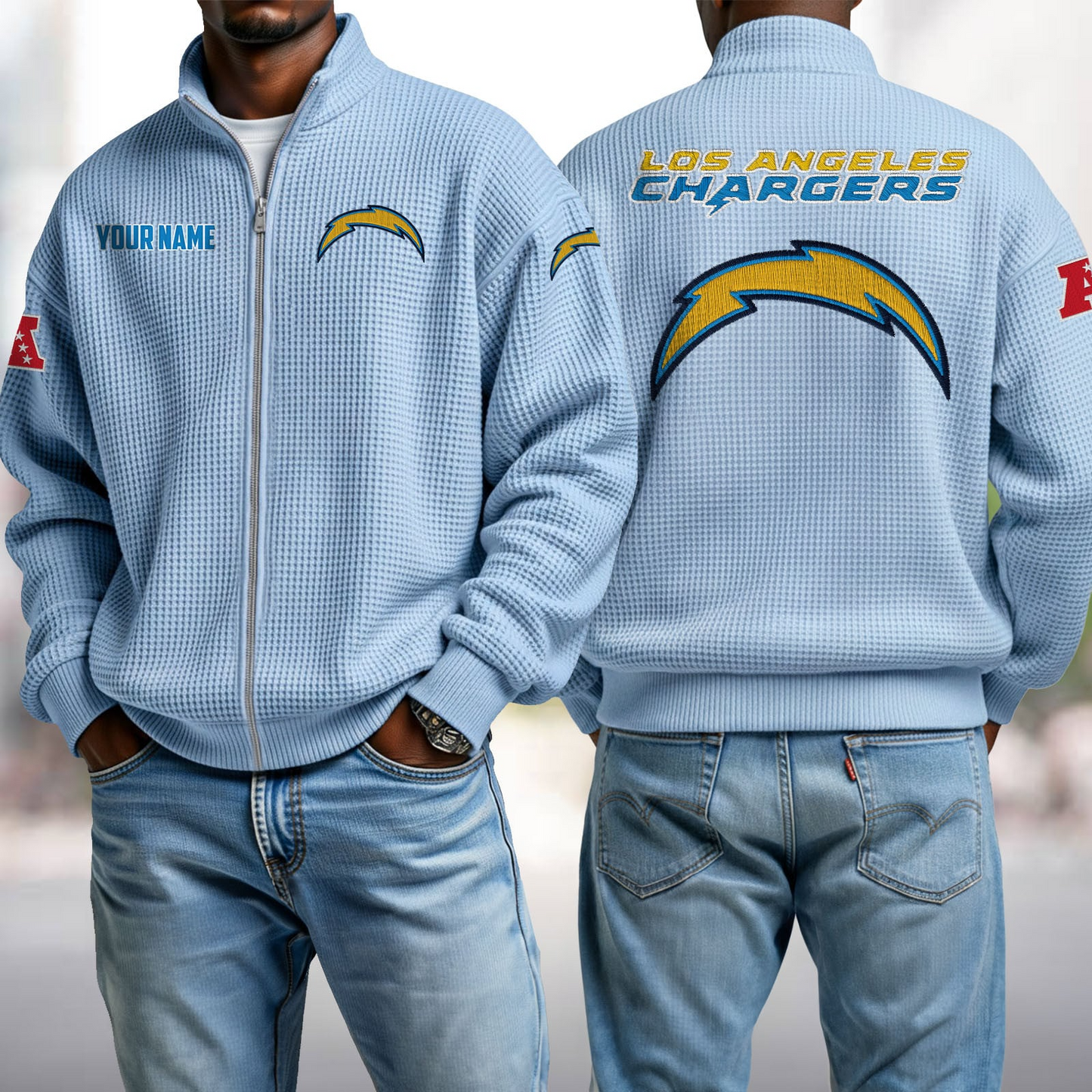 LAC x NFL Waffle Zip-Up Sweatshirt DatND DVT