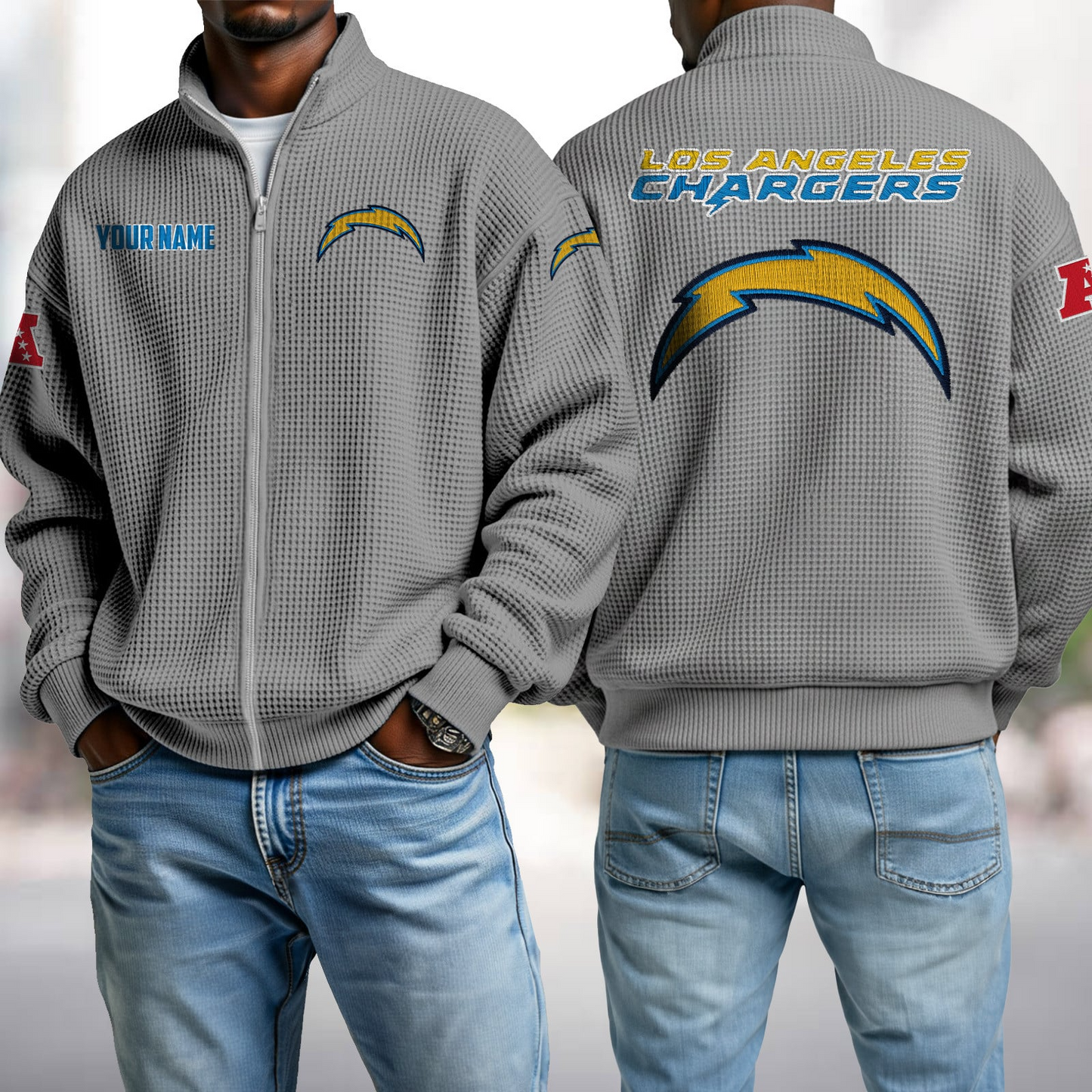 LAC x NFL Waffle Zip-Up Sweatshirt DatND DVT