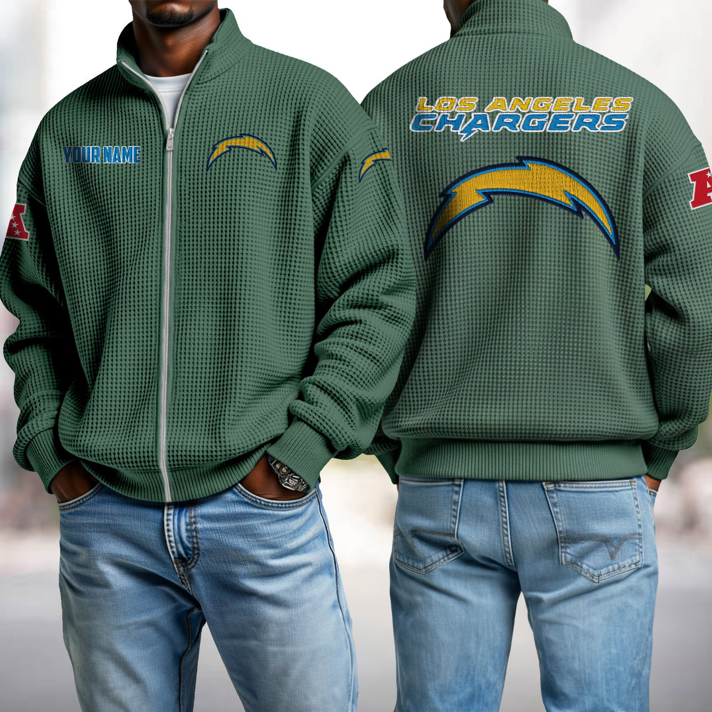 LAC x NFL Waffle Zip-Up Sweatshirt DatND DVT