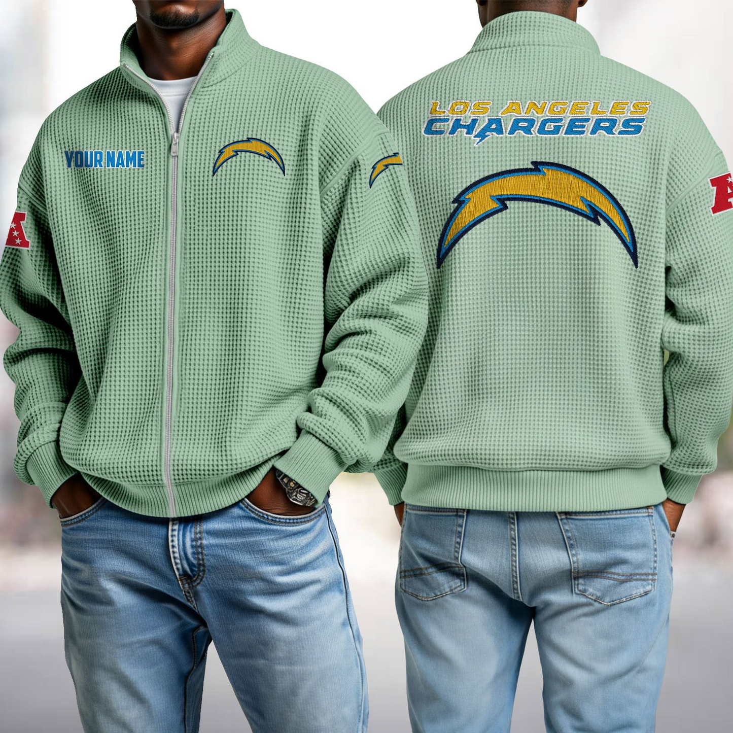 LAC x NFL Waffle Zip-Up Sweatshirt DatND DVT