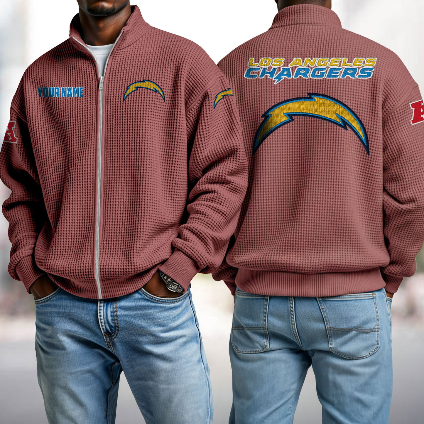 LAC x NFL Waffle Zip-Up Sweatshirt DatND DVT