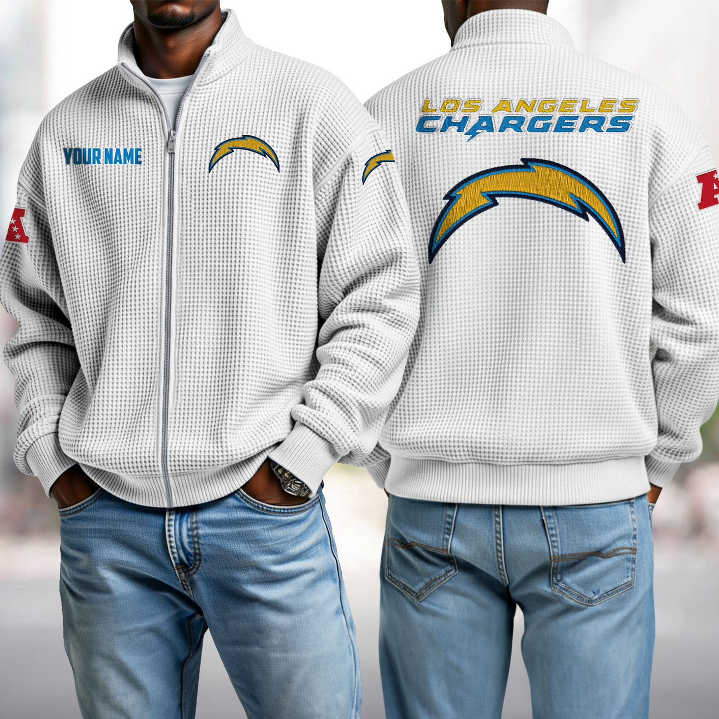 LAC x NFL Waffle Zip-Up Sweatshirt DatND DVT