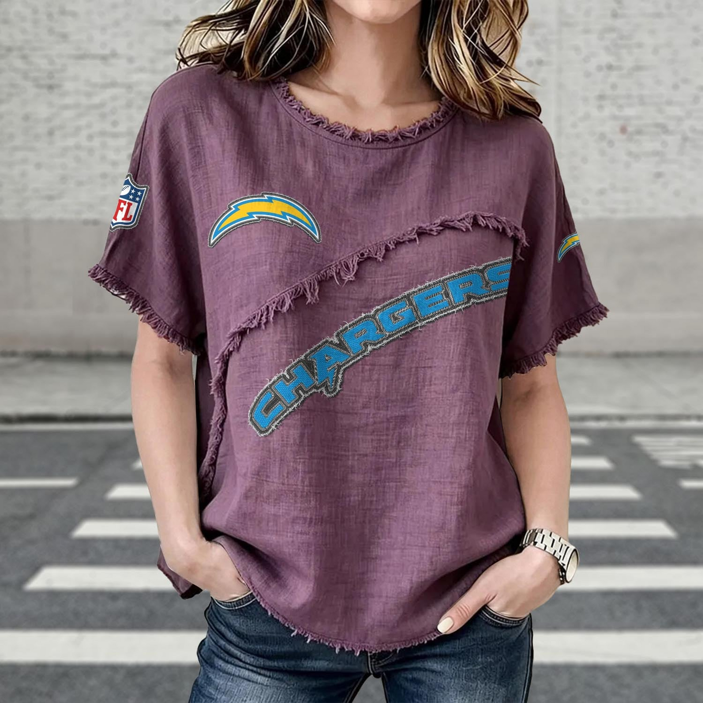 LAC x NFL Womenƒ??s Vintage O-Neck 2905 DatND DVT
