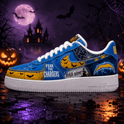 LAC x Premium NFL Fear The Team Halloween AF1 Sneakers