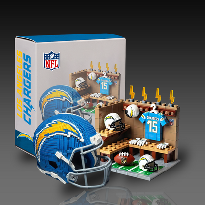 NFL Team Changing Room & Helmets Building Block Football Set DDT CTND
