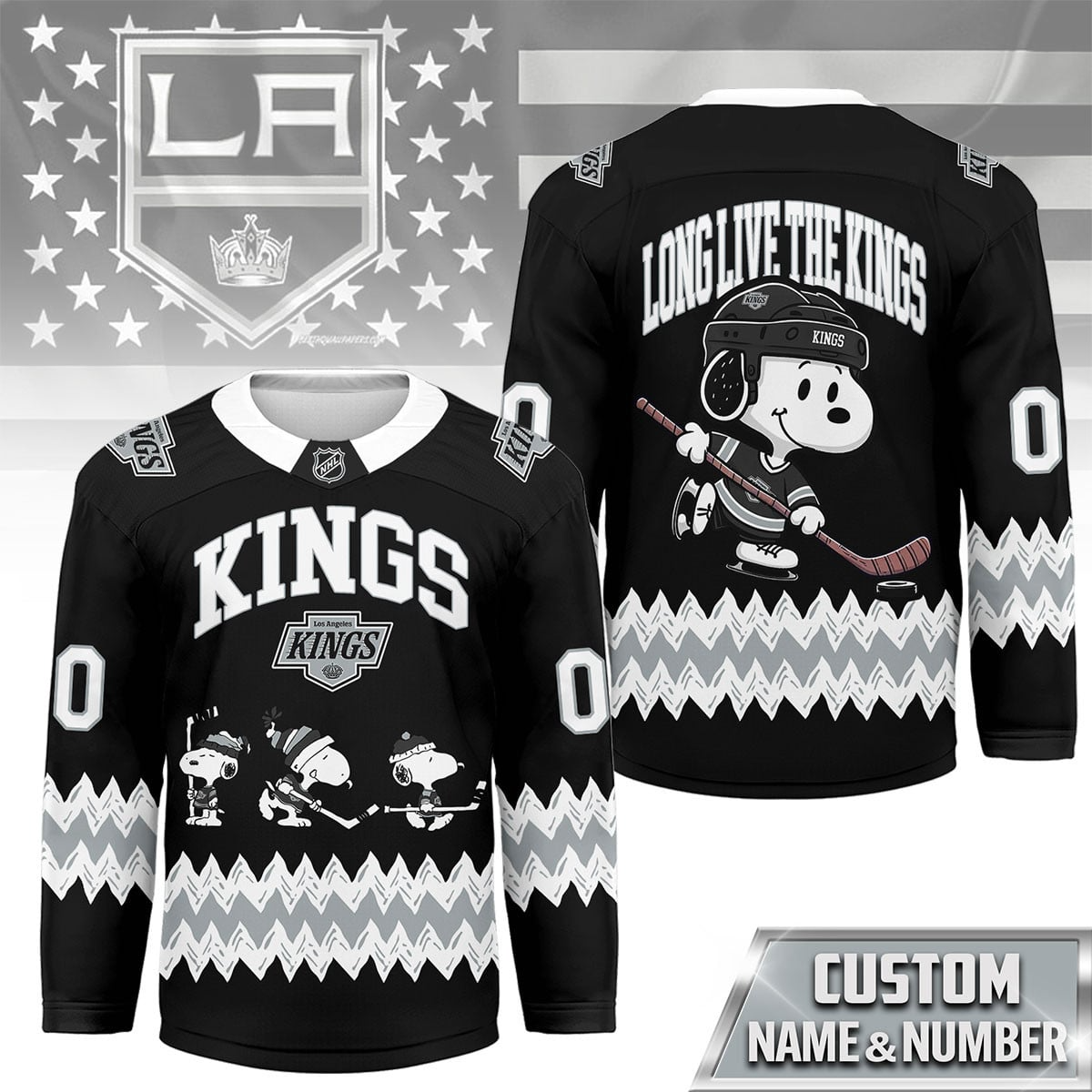 LAK Premium NHL Snoopy Personalized Hockey Jersey DDT CTND