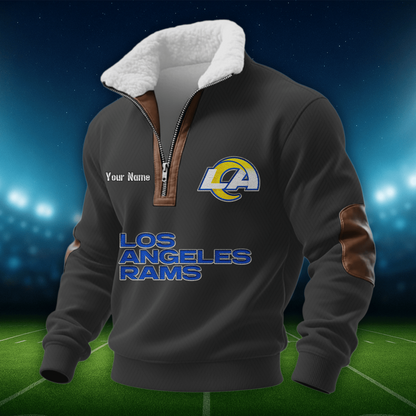 LAR NFL Men Fur Collar Sweatshirt DDT CTND