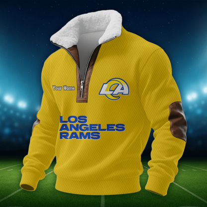 LAR NFL Men Fur Collar Sweatshirt DDT CTND