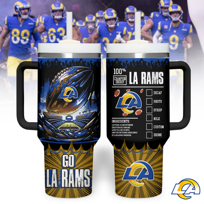 LAR Premium NFL Champion Energy Tumbler 40oz DDT CTND