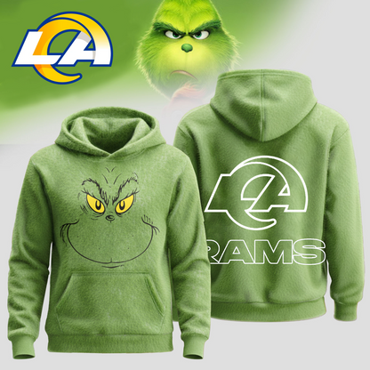 LAR Premium NFL Grinch Christmas Hoodie DDT CTND