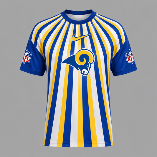 LAR Premium NFL Men’s Athletic Vertical Stripe T-Shirt