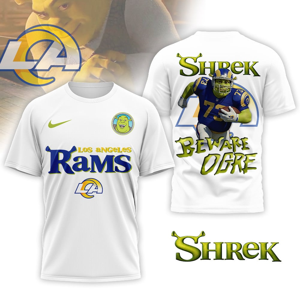 LAR Premium NFL Shrek 3D Shirt DDT CTND
