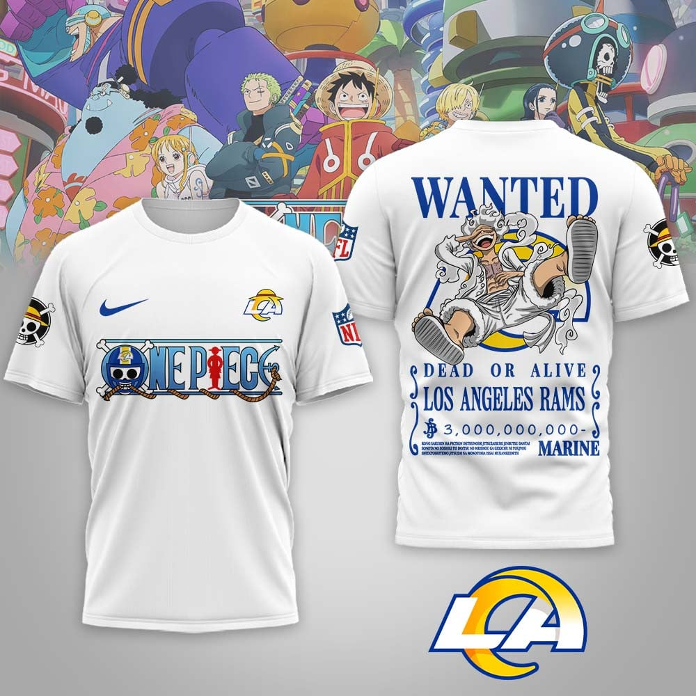 LAR Premium NFL Wanted Monkey D Luffy 3D Shirt DDT NTL