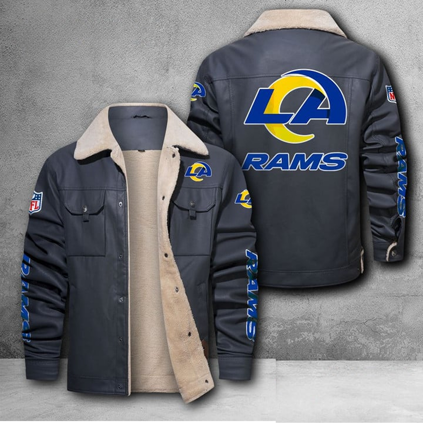 LAR X NFL LEATHER JACKET DATND THUONGNH