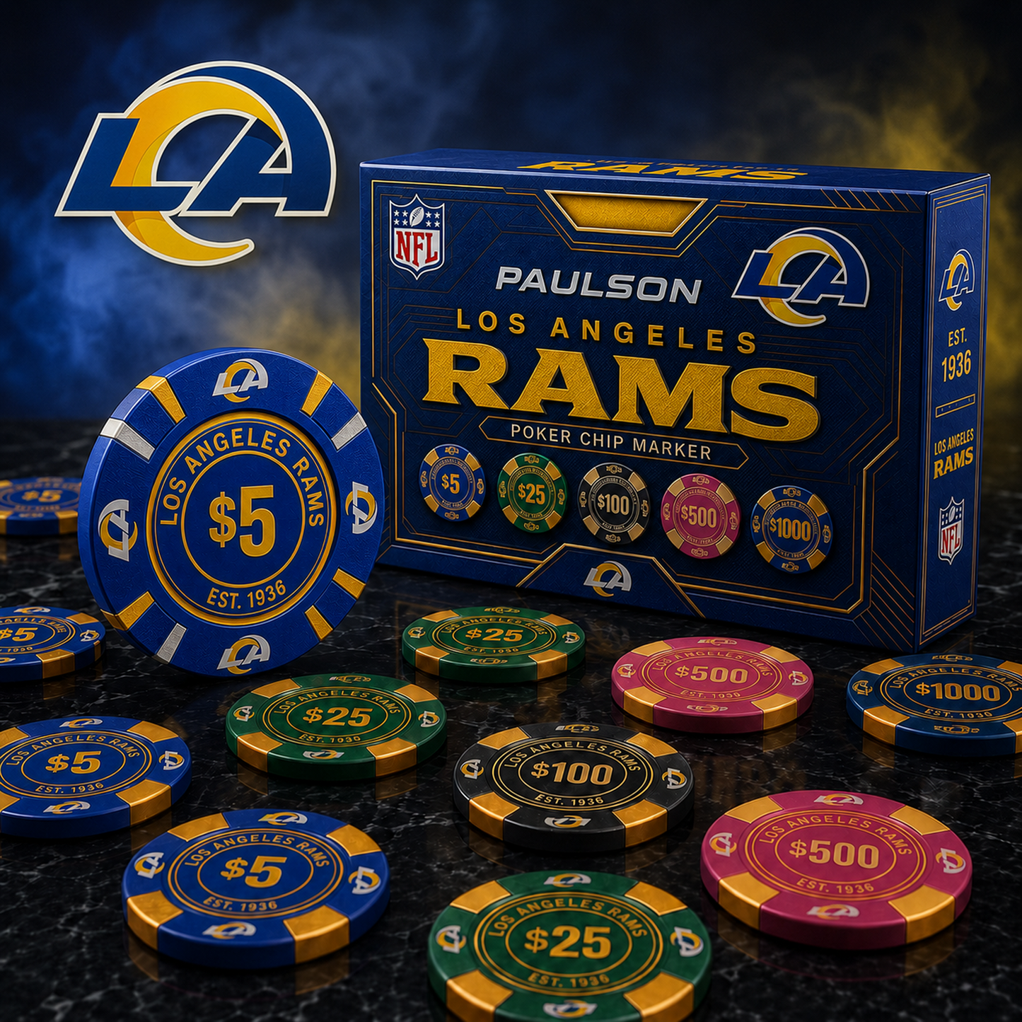 LAR X NFL Personalized Premium Poker Chip Gift