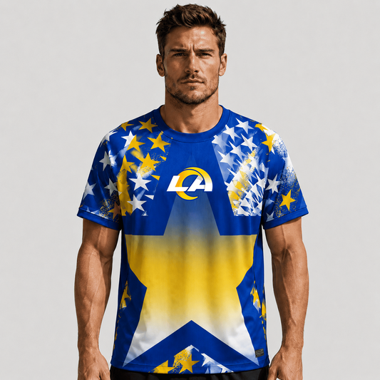 LAR X Premium NFL Premium Patriotic Football Star