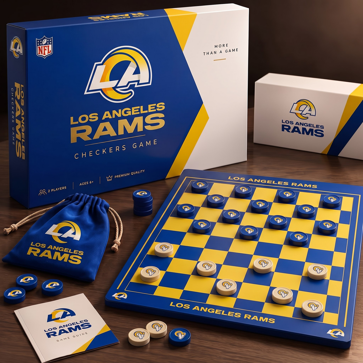 LAR X Premium NFL Sports Legends Classic Checkers Set