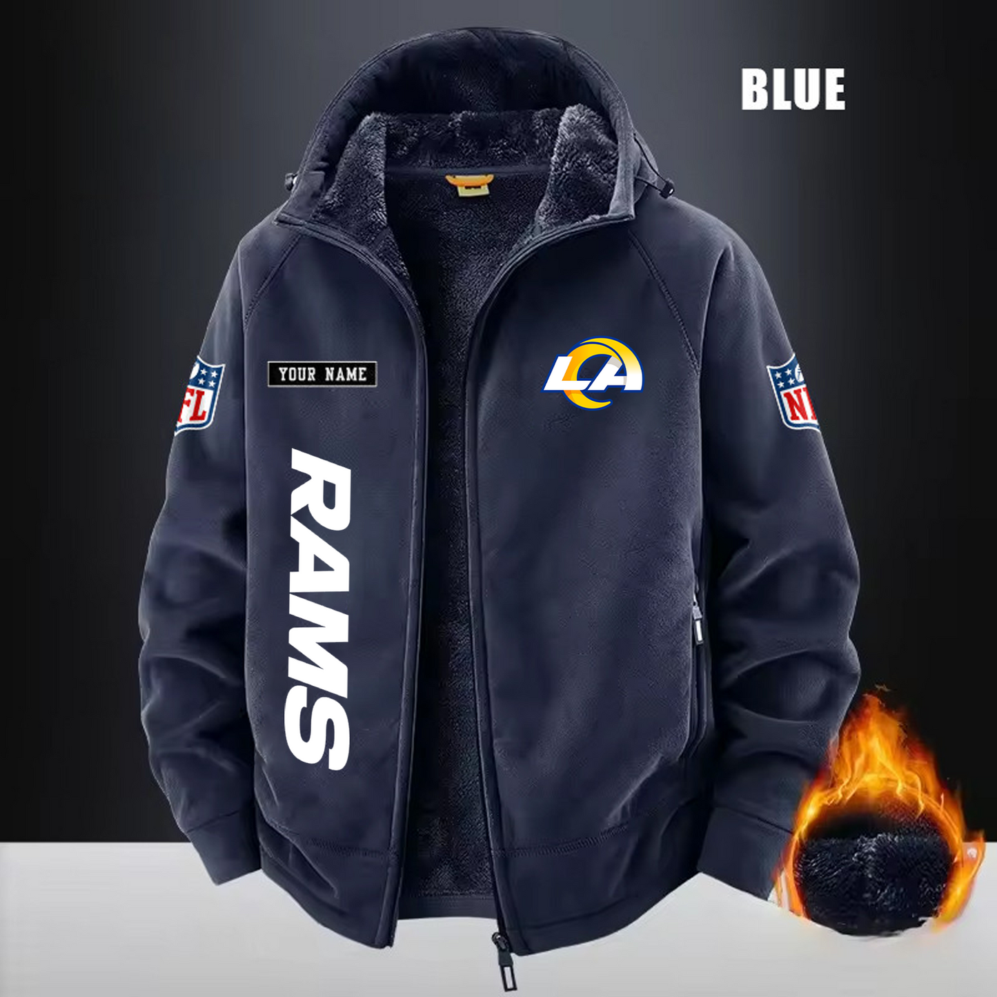 LAR x NFL 3D Half-zip Hoodie DATND TANTD