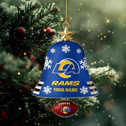 LAR x NFL Christmas Bell Ornament Custom Any Name DatND DVT