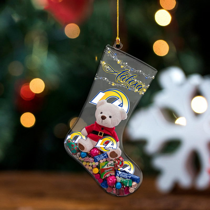 LAR x NFL Christmas Personalized Acrylic Ornament DatND DVT