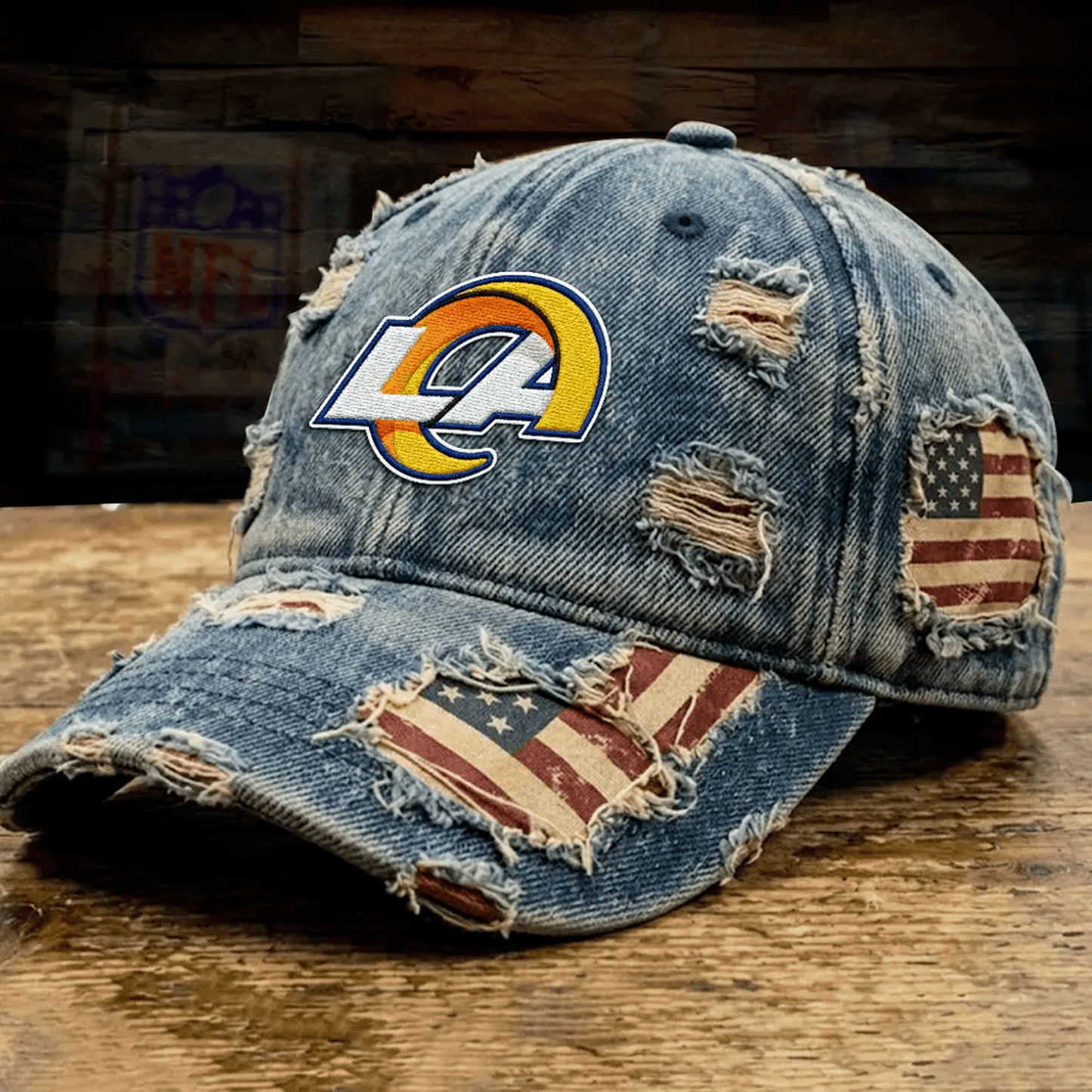 LAR x NFL Denim Washed Cap V2 2805 DatND DVT