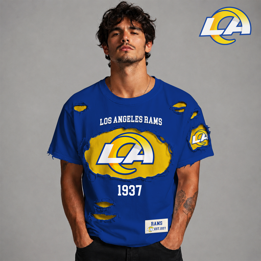 LAR x NFL LUXURY CREW-Neck T-Shirt FOR SUMMER HOLIDAY  180626