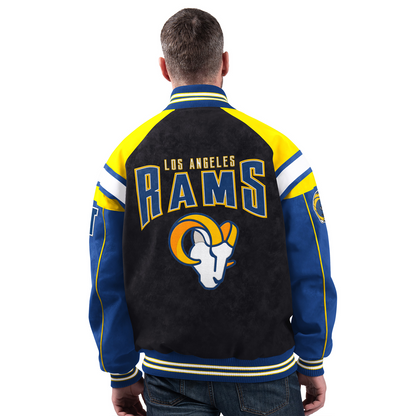 LAR x NFL Officially Licensed Faux Suede Jacket DATND TANTD