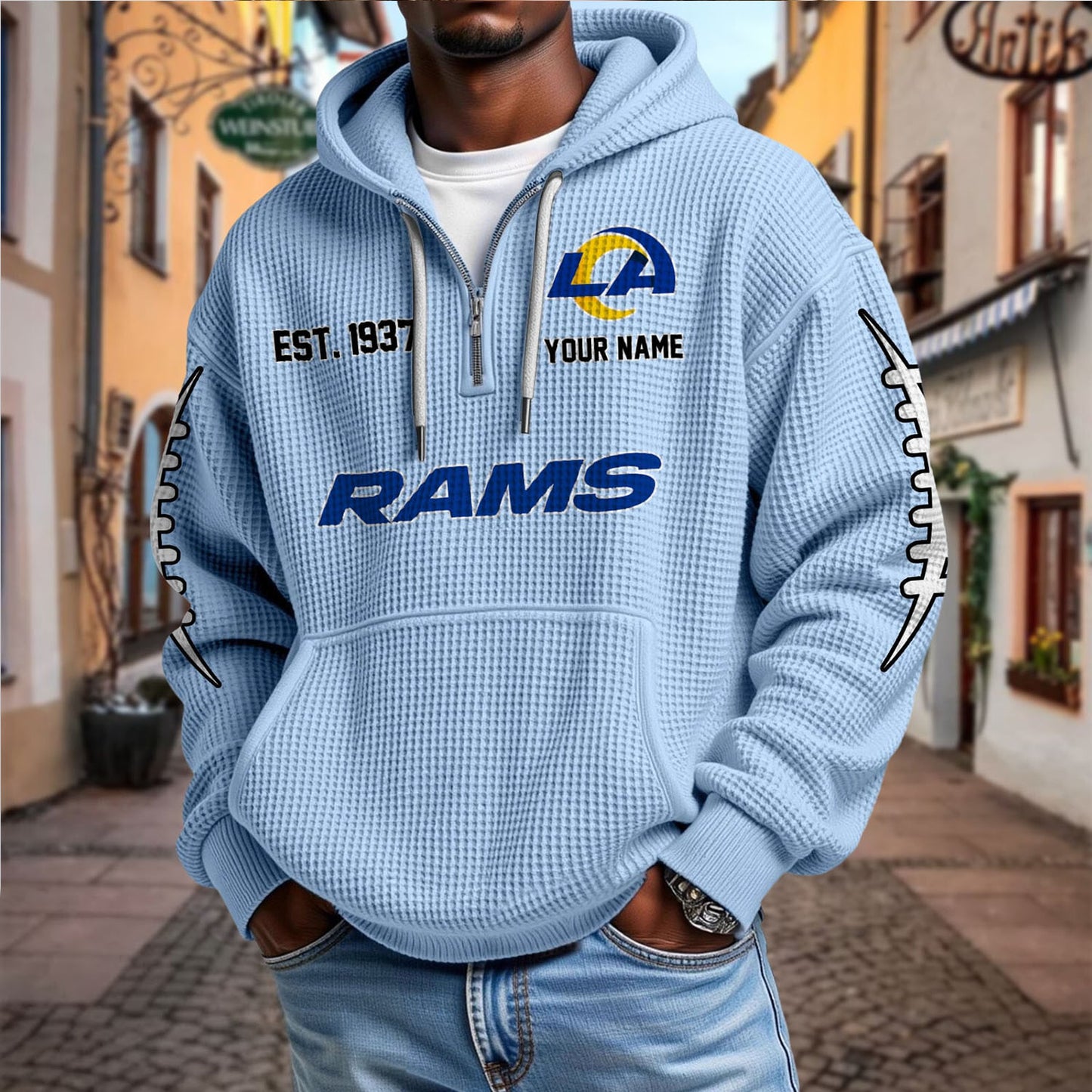 LAR x NFL Waffle Hoodie DatND DVT