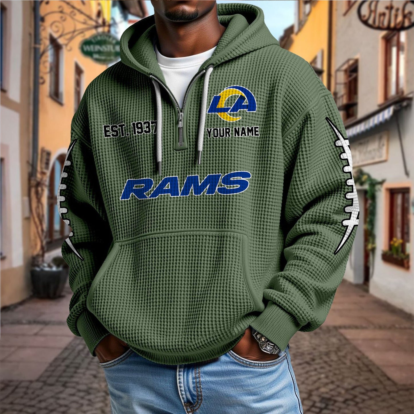 LAR x NFL Waffle Hoodie DatND DVT
