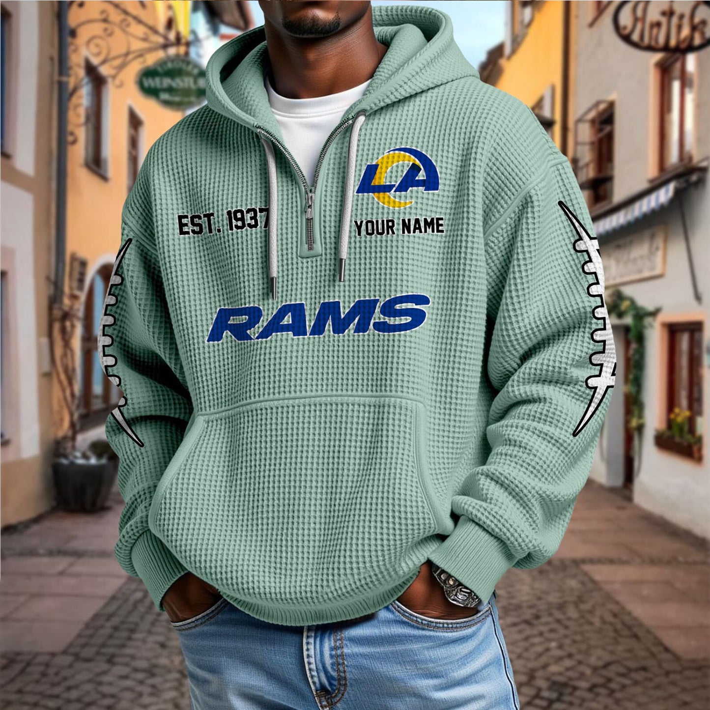 LAR x NFL Waffle Hoodie DatND DVT