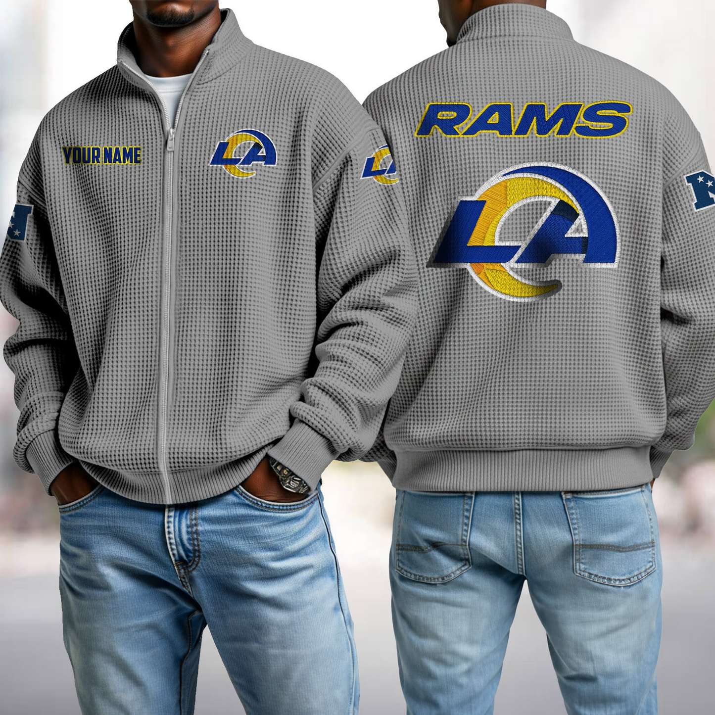 LAR x NFL Waffle Zip-Up Sweatshirt DatND DVT
