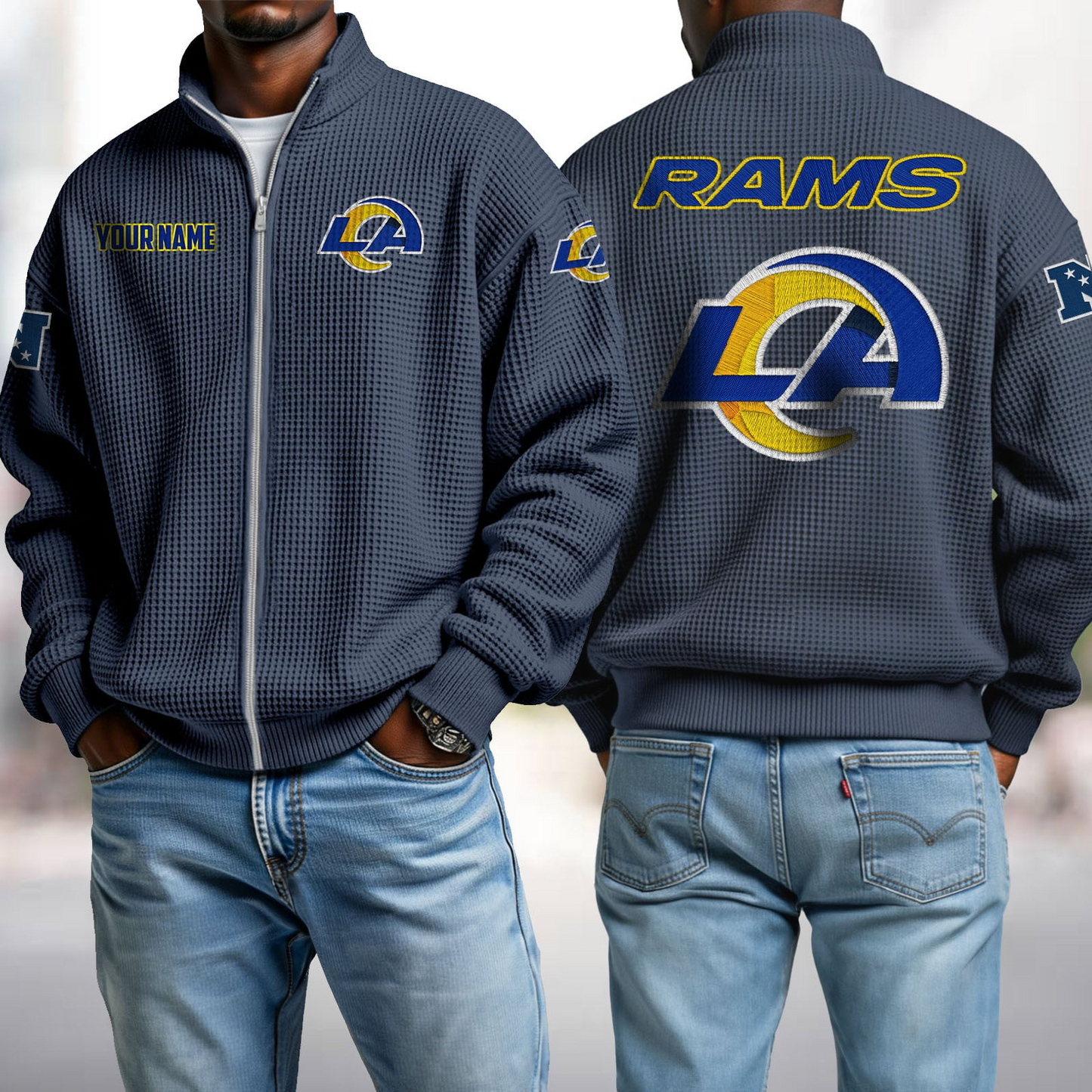 LAR x NFL Waffle Zip-Up Sweatshirt DatND DVT