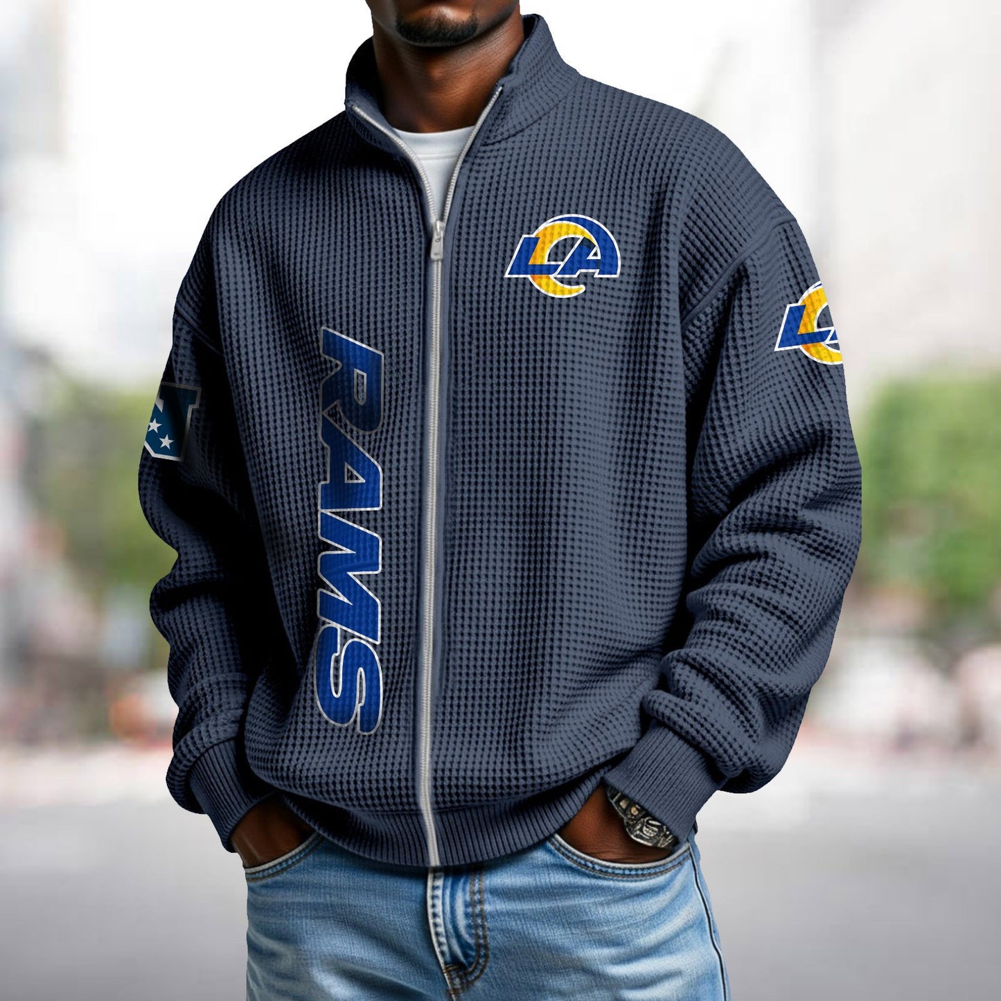 LAR x NFL Waffle Zip-Up Sweatshirt DATND TANTD