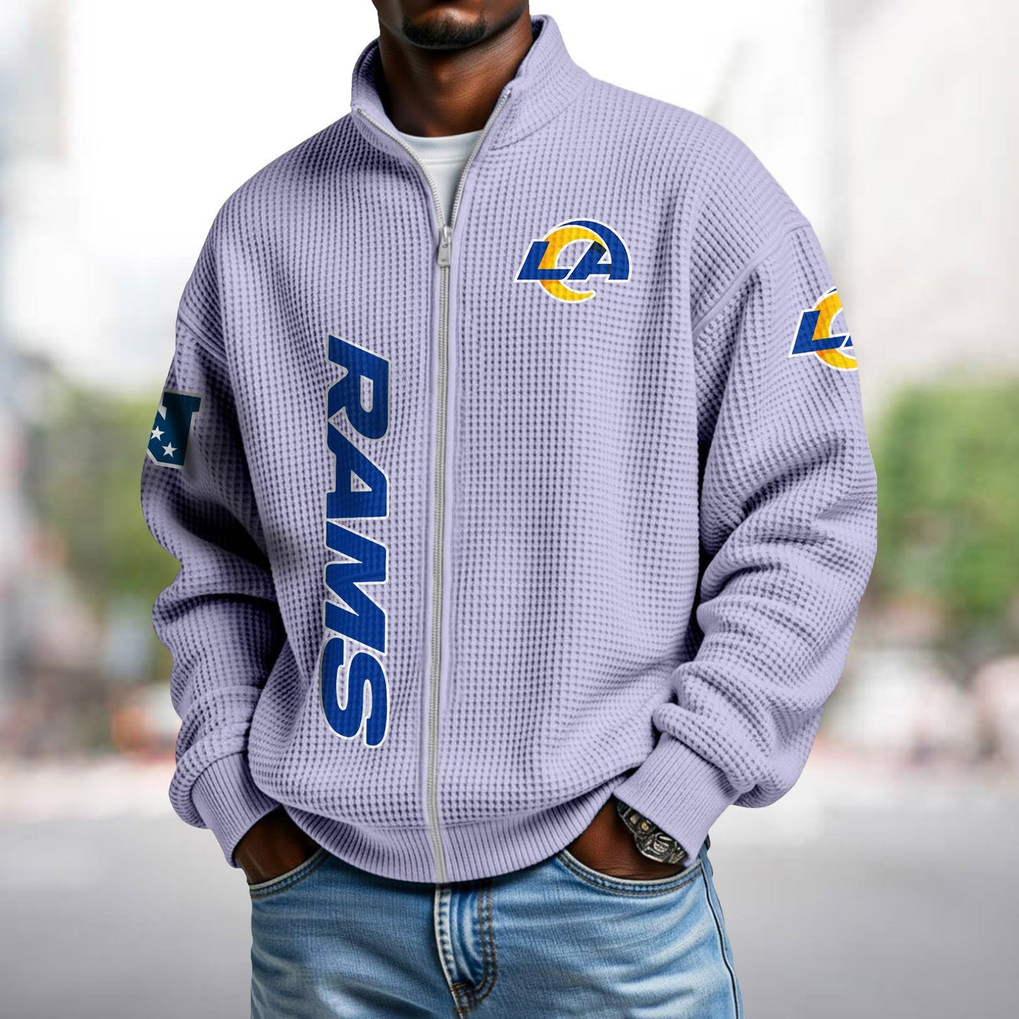 LAR x NFL Waffle Zip-Up Sweatshirt DATND TANTD