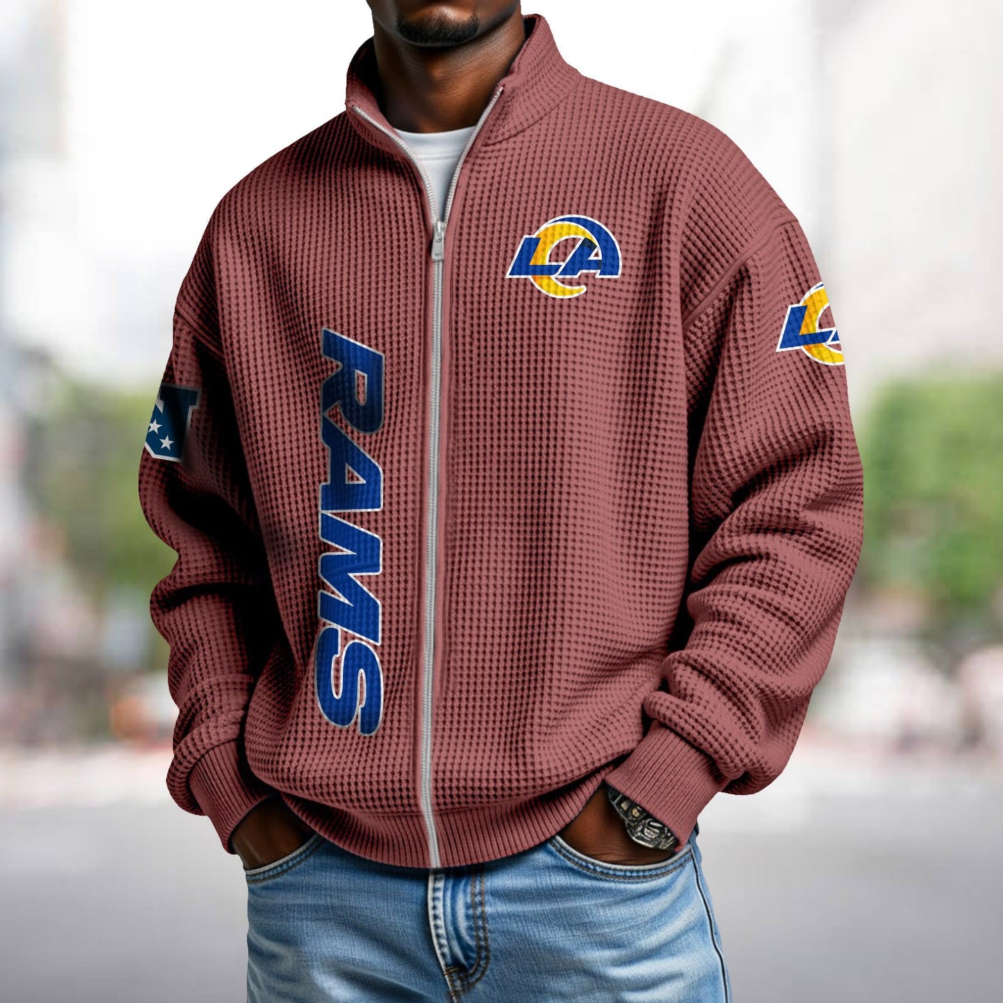 LAR x NFL Waffle Zip-Up Sweatshirt DATND TANTD