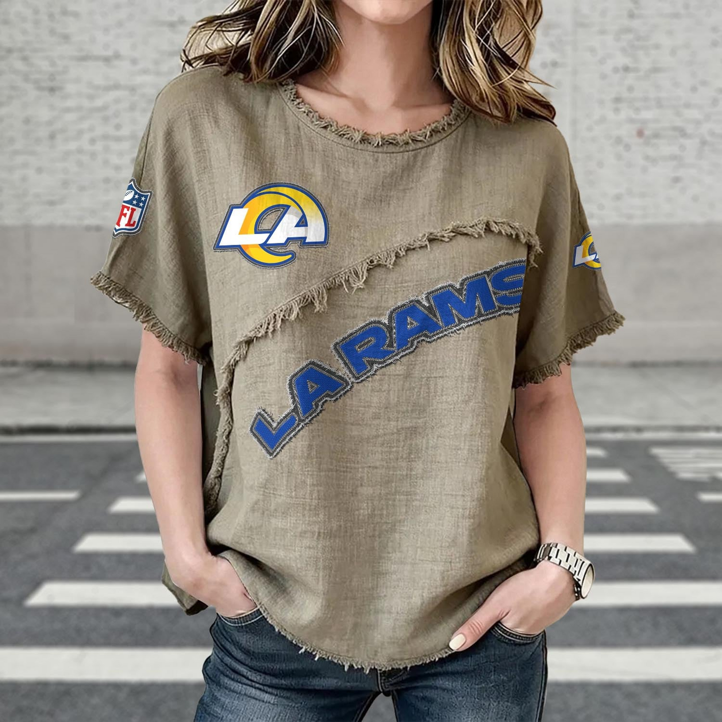 LAR x NFL Womenƒ??s Vintage O-Neck 2905 DatND DVT