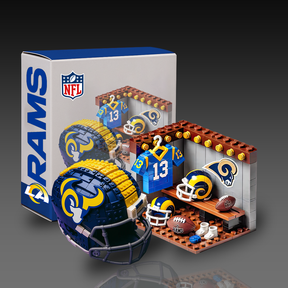 NFL Team Changing Room & Helmets Building Block Football Set DDT CTND