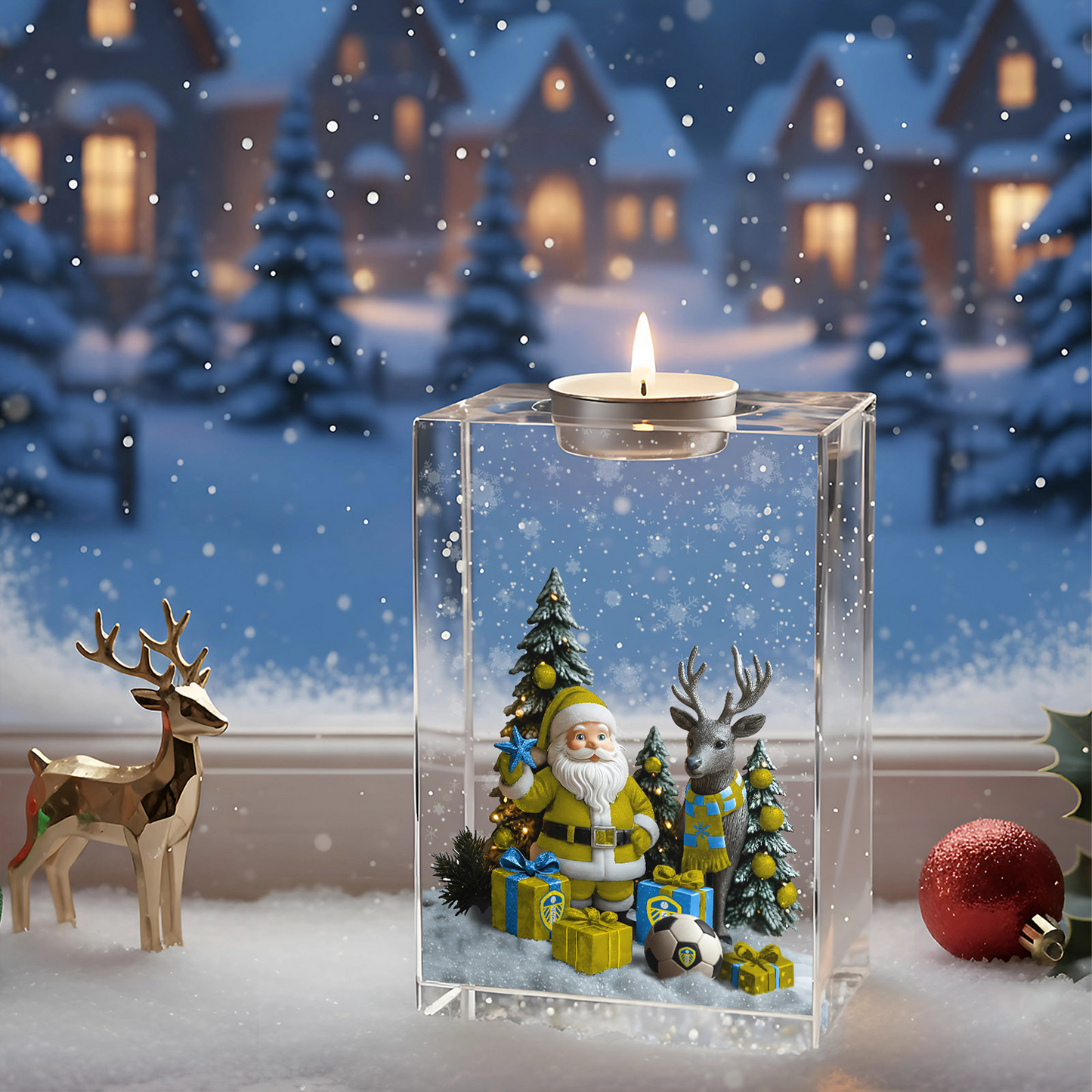 LEE x EPL Personalized Christmas Crystal Candle Holder DatND DVT