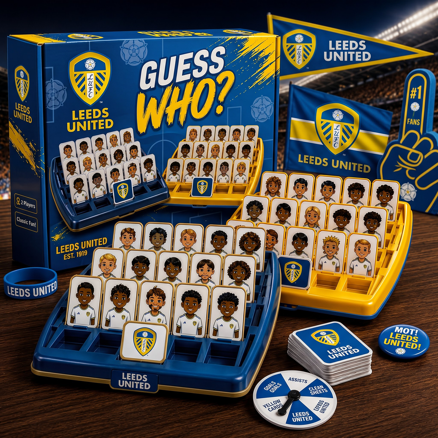 LEED X EPL ELITE FAN GUESS WHO BOARD GAME – COLLECTOR EDITION