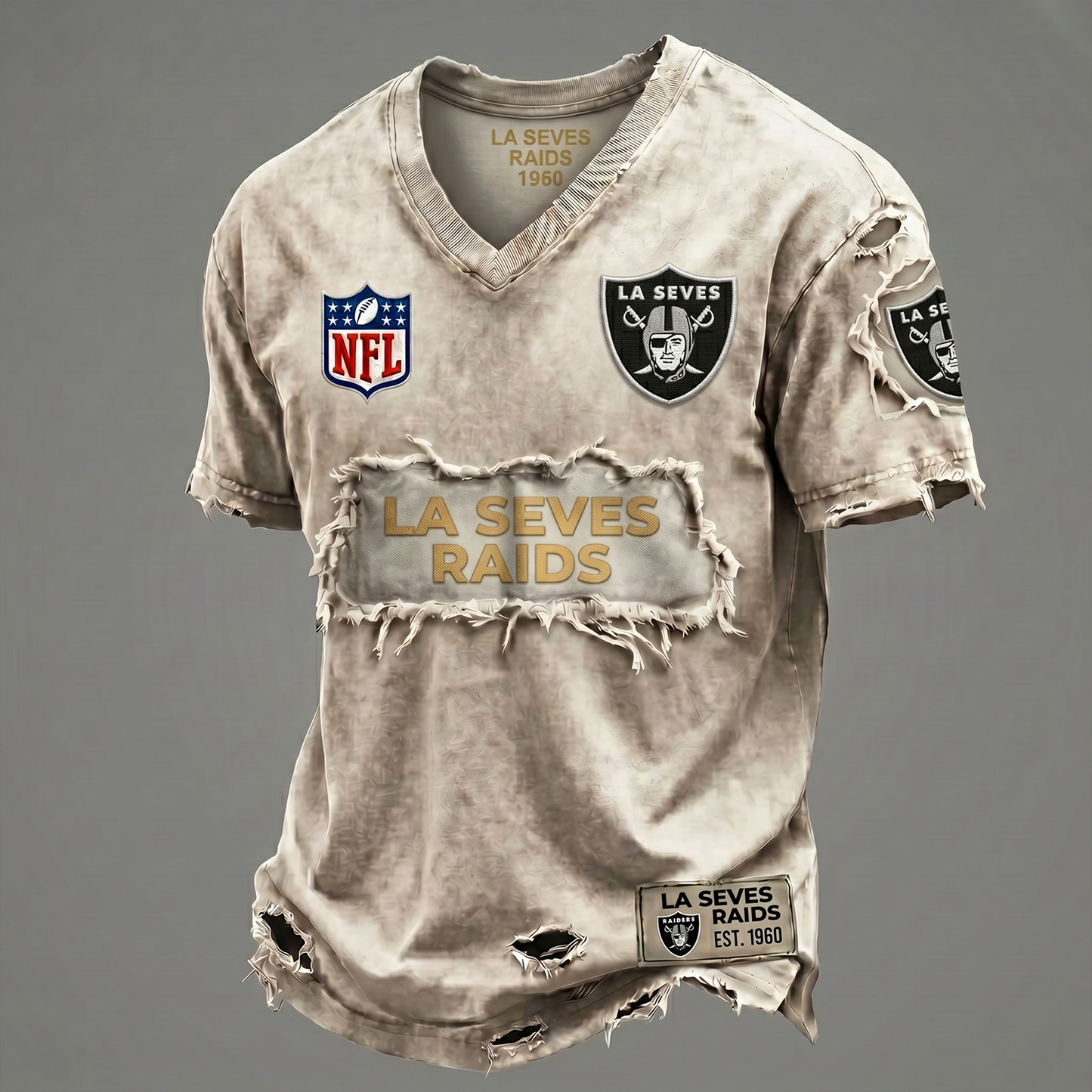 LV NFL Premium V-Neck T-shirt Gift For Fans 0306 NAK DATND NHT