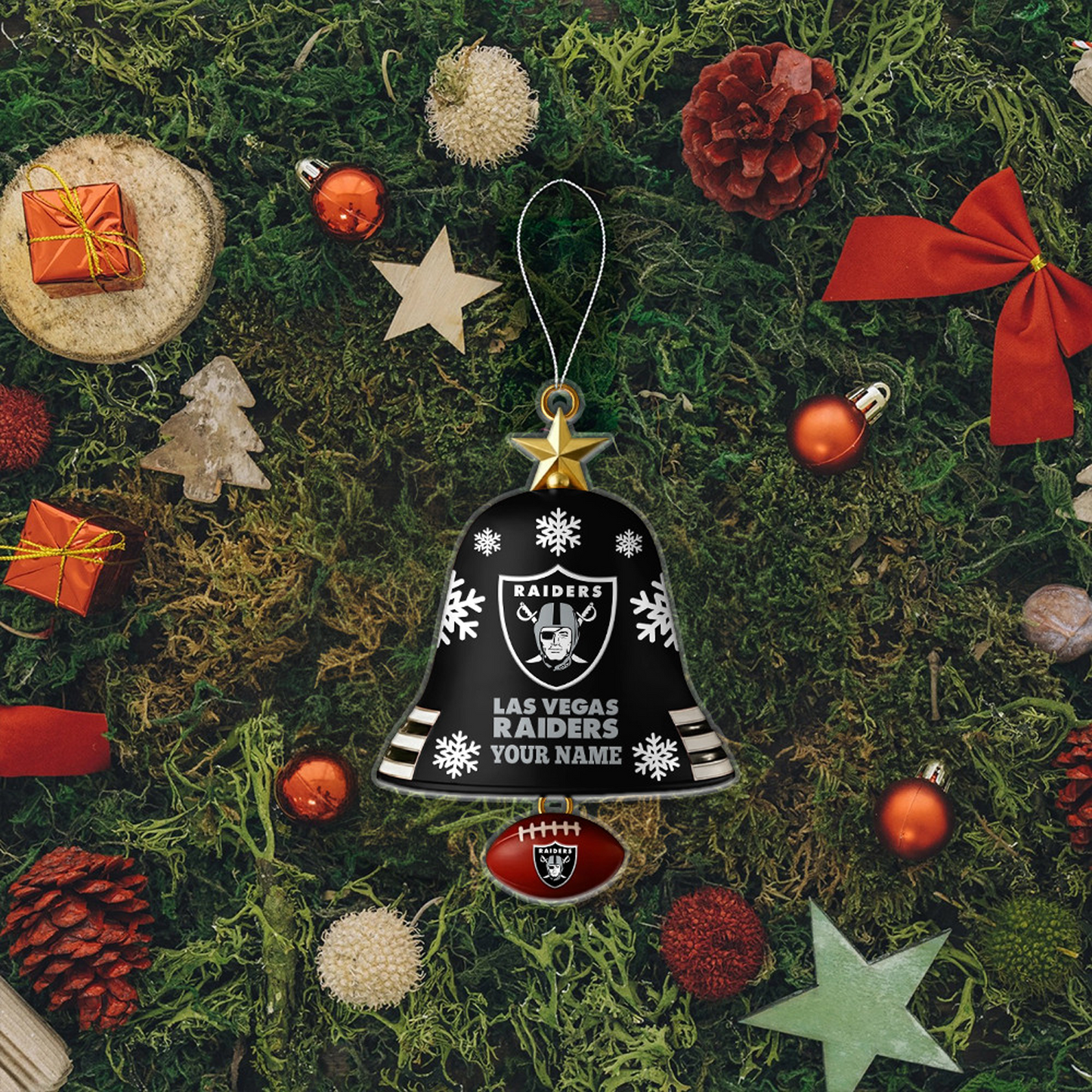 LV x NFL Christmas Bell Ornament Custom Any Name DatND DVT