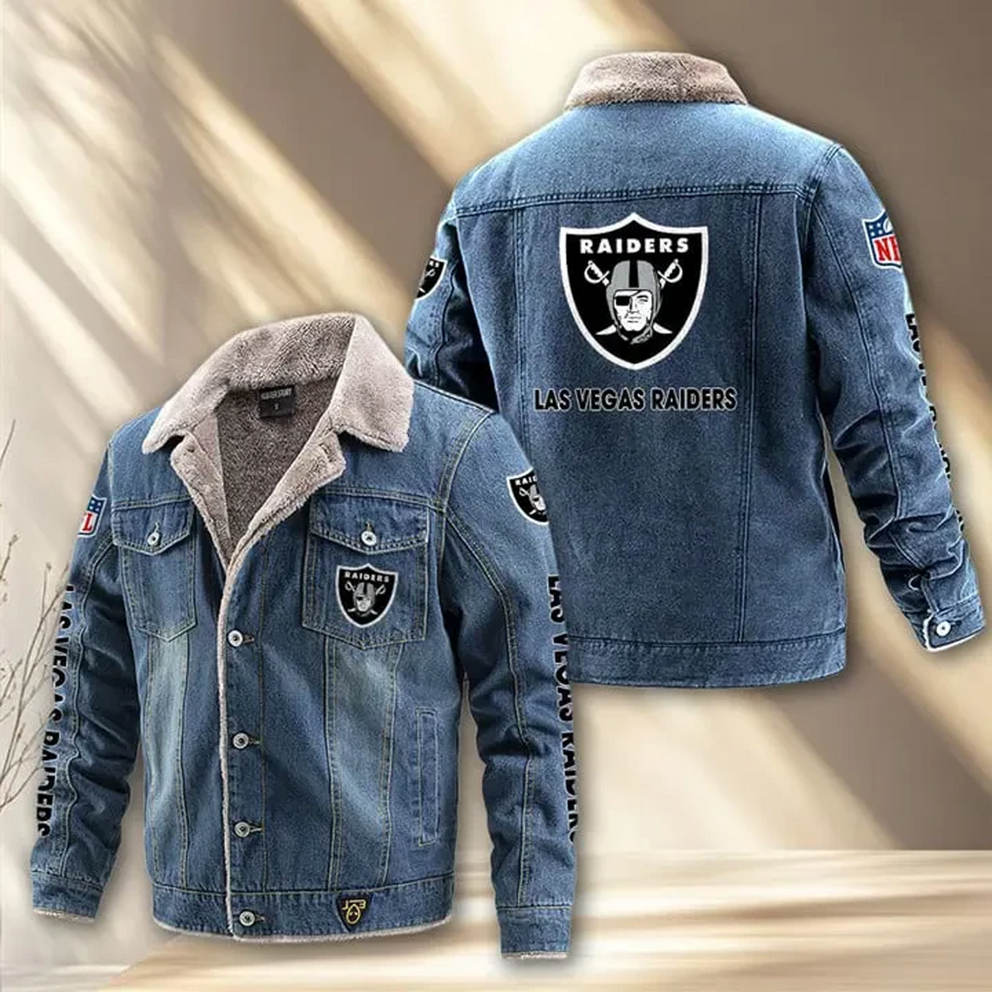 LV x NFL Fleece Lined Denim Jacket DatND DVT