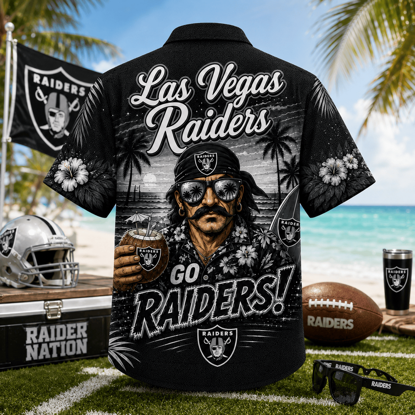 LV x NFL Premium Beach Vibes Hawaiian Shirt