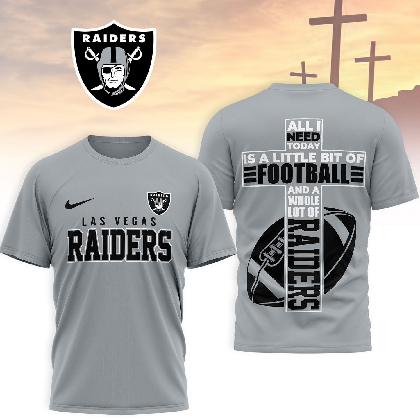LV x NFL Whole Lot of Football Christian Cross 3D Shirt
